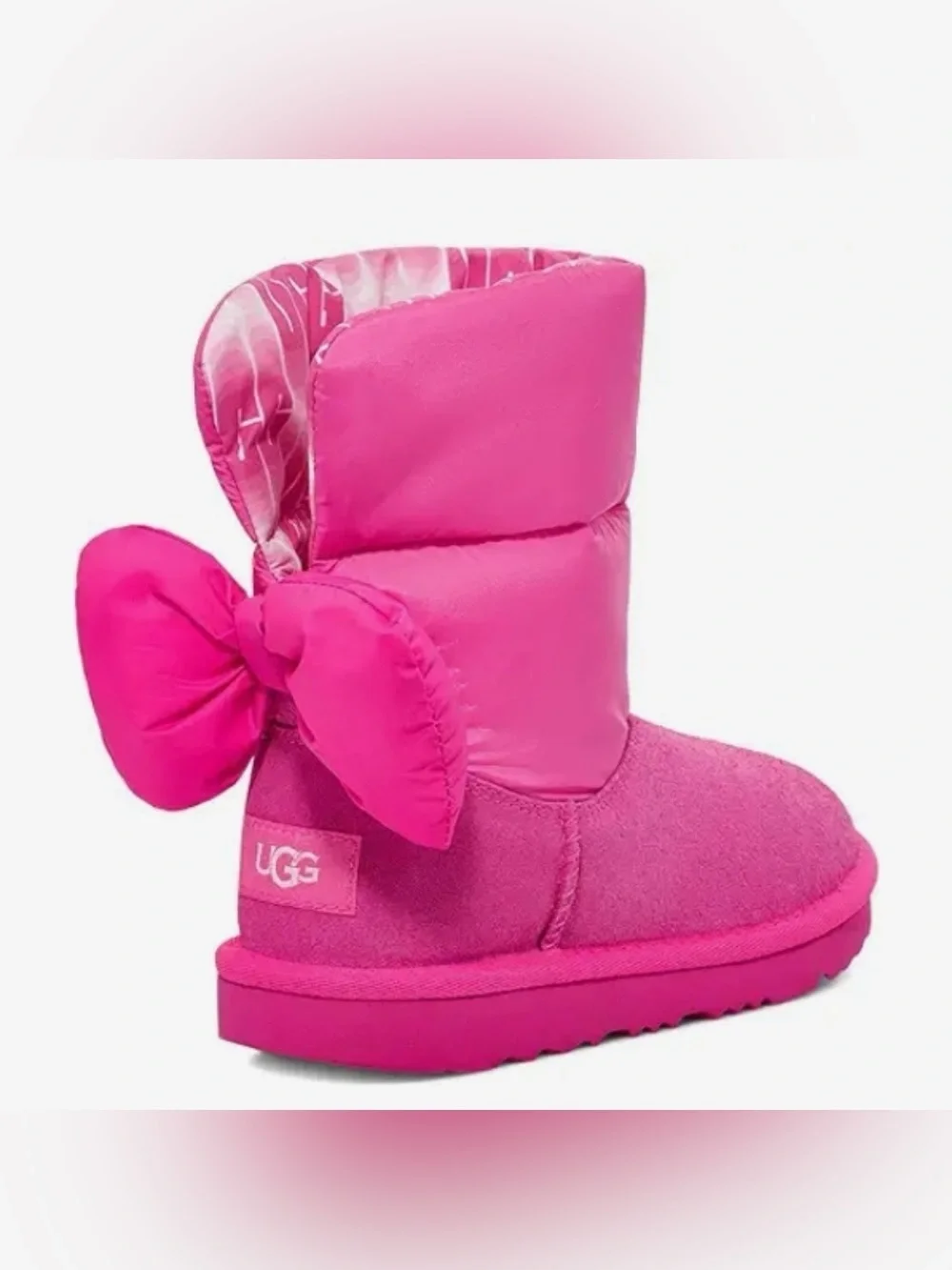 UGG Kids' Bailey Bow Maxi Hot Pink Size 3 Style#1130756K